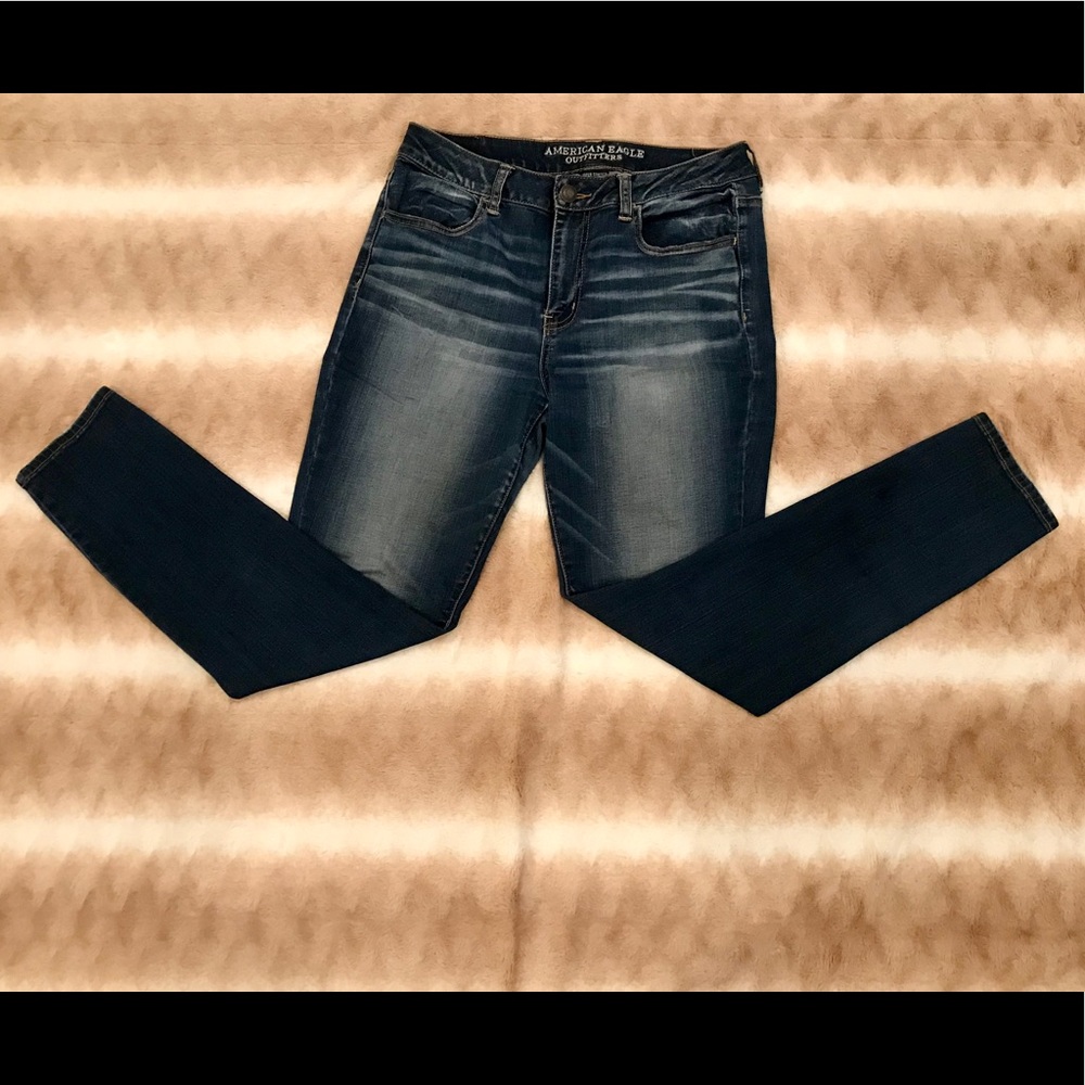 American Eagle Hi-Rise Jeggings /Dark Wash-Size 12